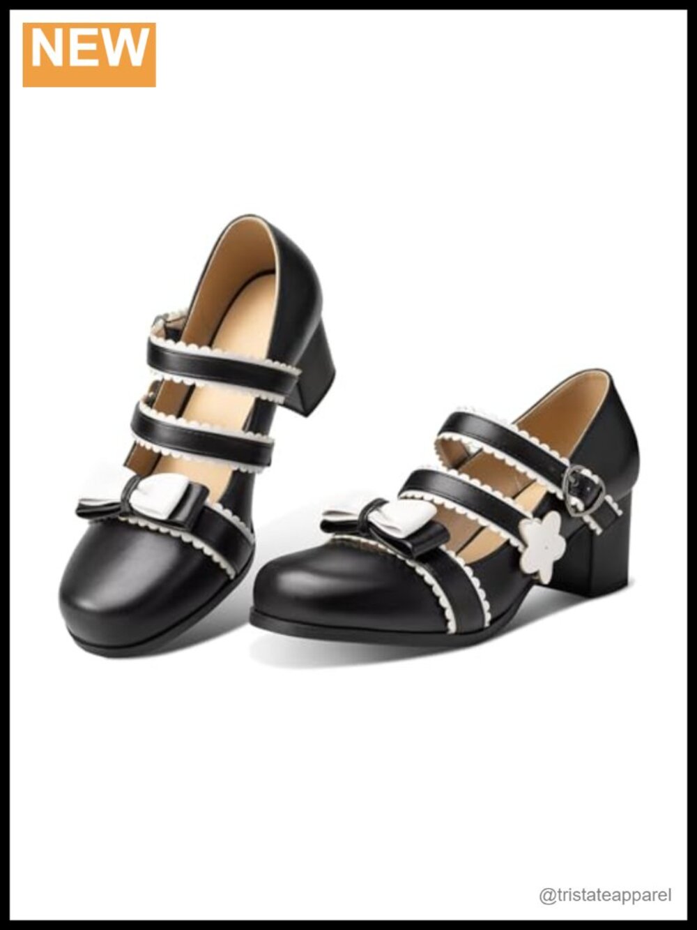 Sweet Lolita Mary Jane Pumps Faux Leather Chunky Mid Heel Cosplay Shoes